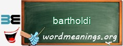 WordMeaning blackboard for bartholdi